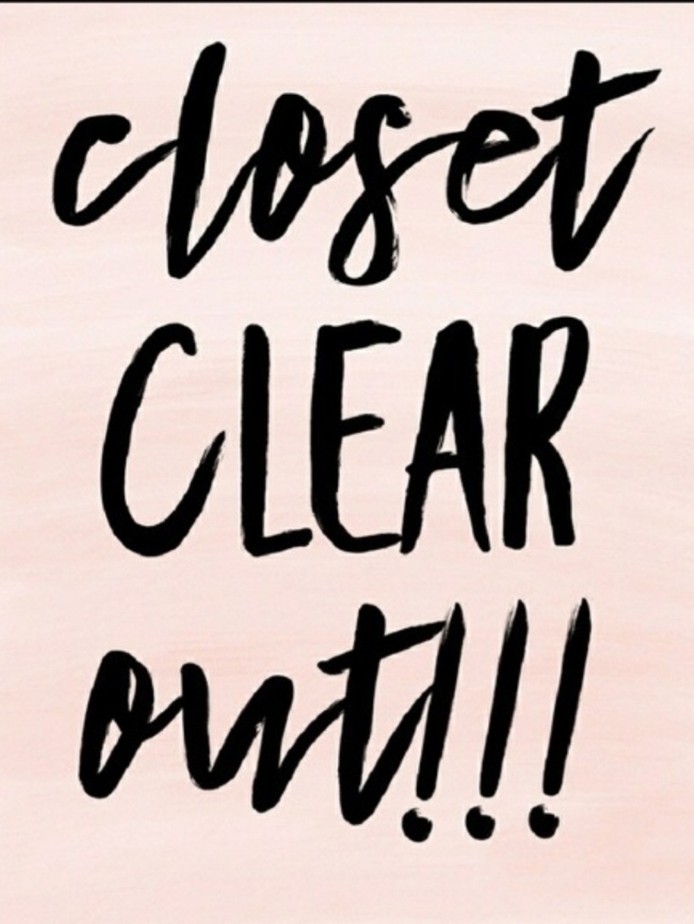 Closet Clearout Sales On Live - No Cancelation/Items Sold As Is